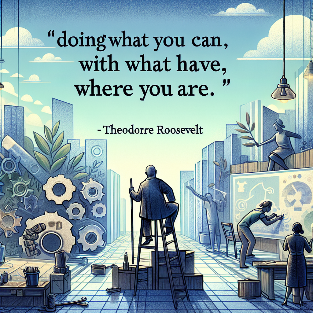 "Do what you can, with what you have, where you are."