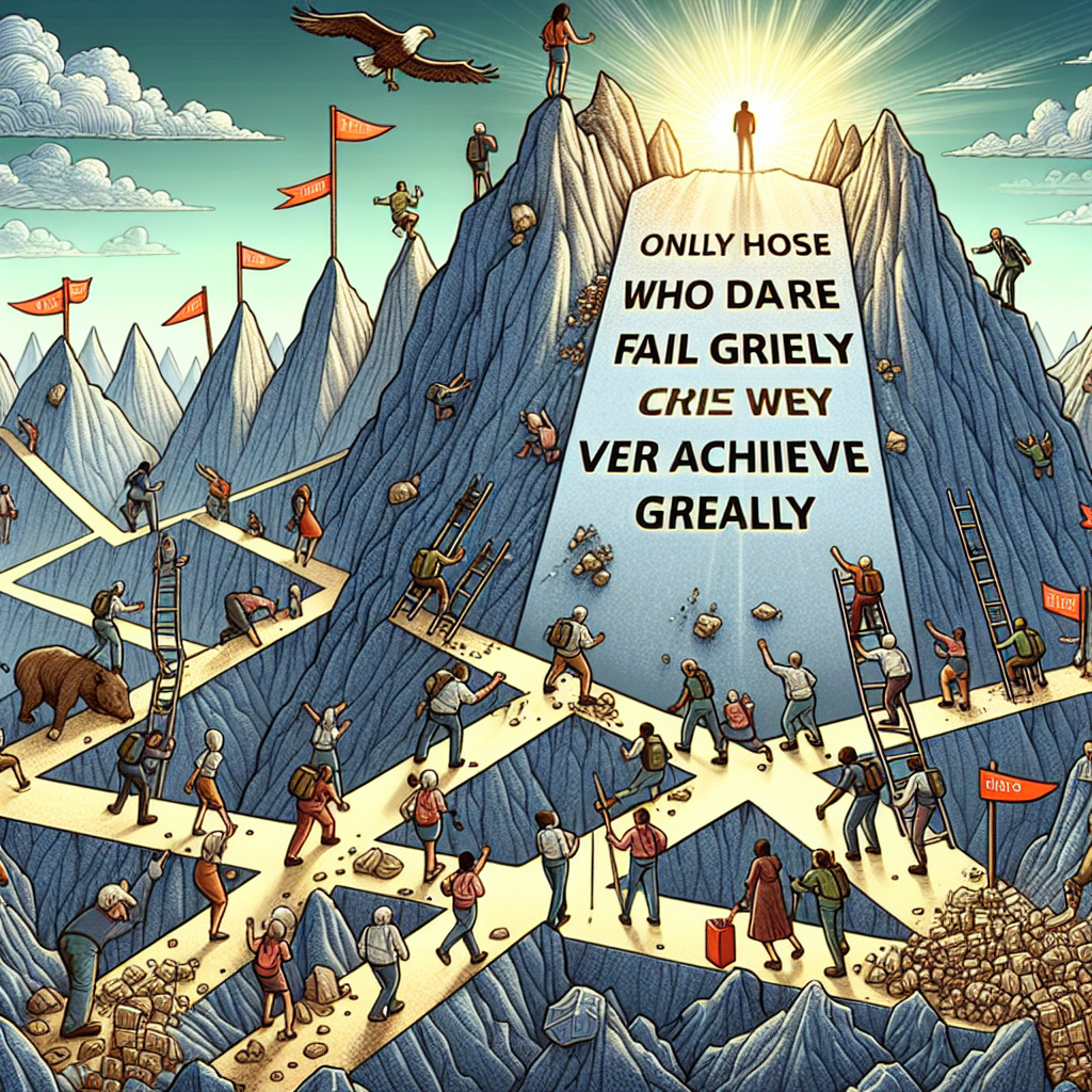 "Only those who dare to fail greatly can ever achieve greatly."